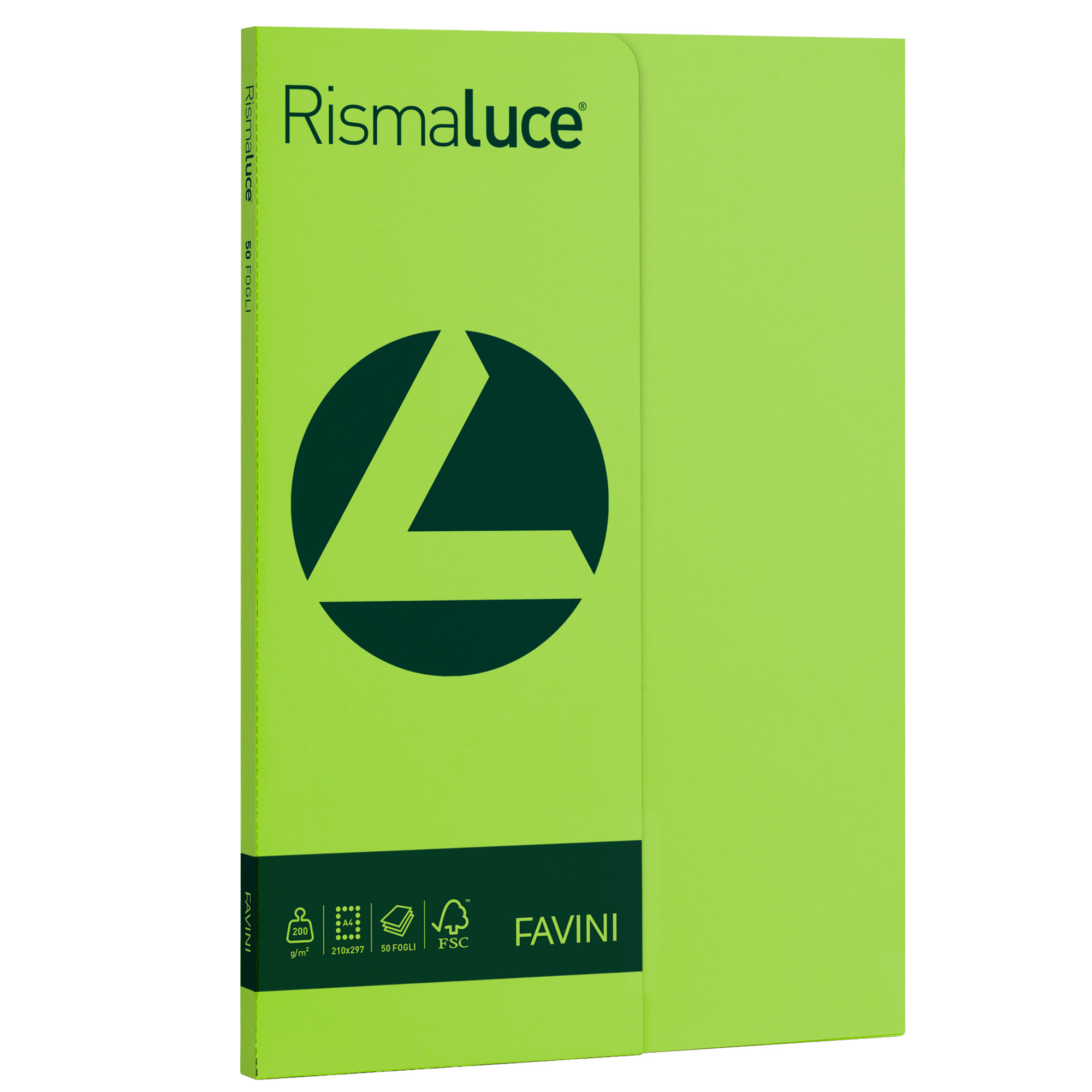 Carta favini a4 200gr pistacchio chlorine free acid free risma da 50 8007057715200