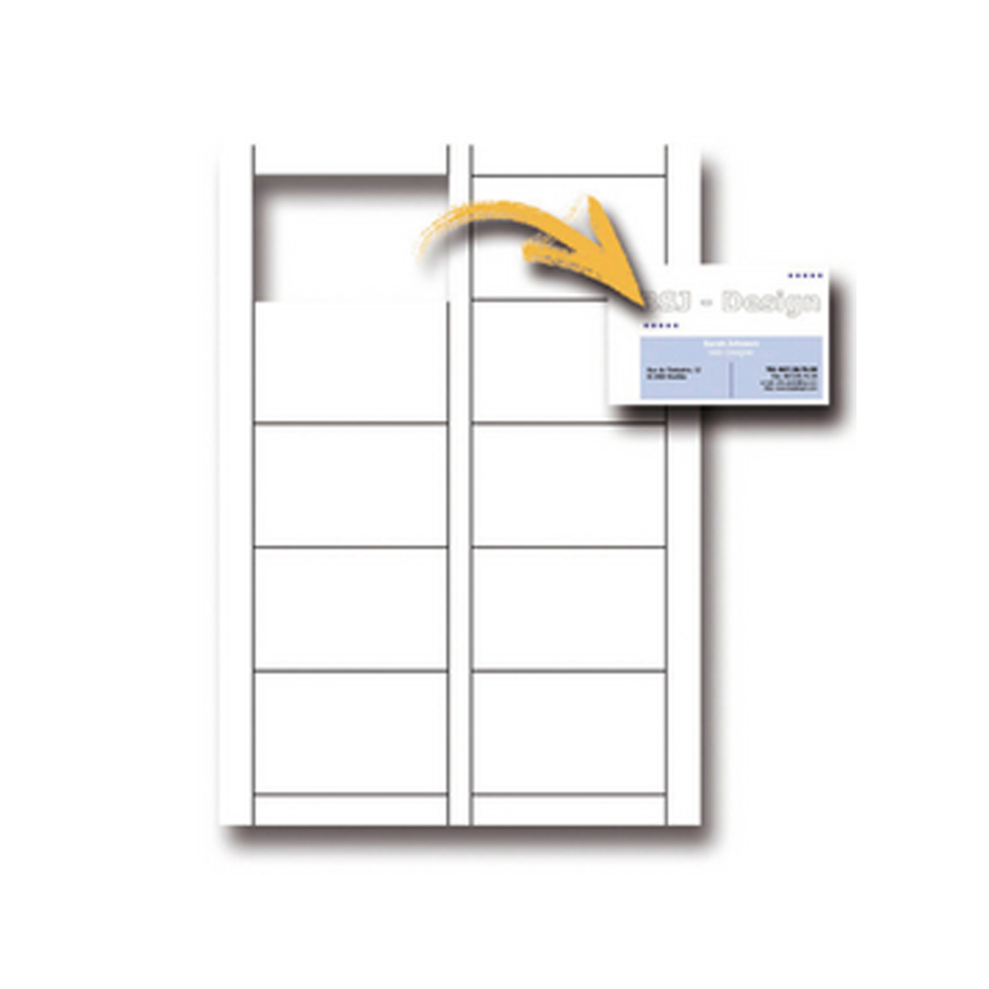Biglietti visita cartoncino bianco 85x54mm microperforati decadry 5413493962246