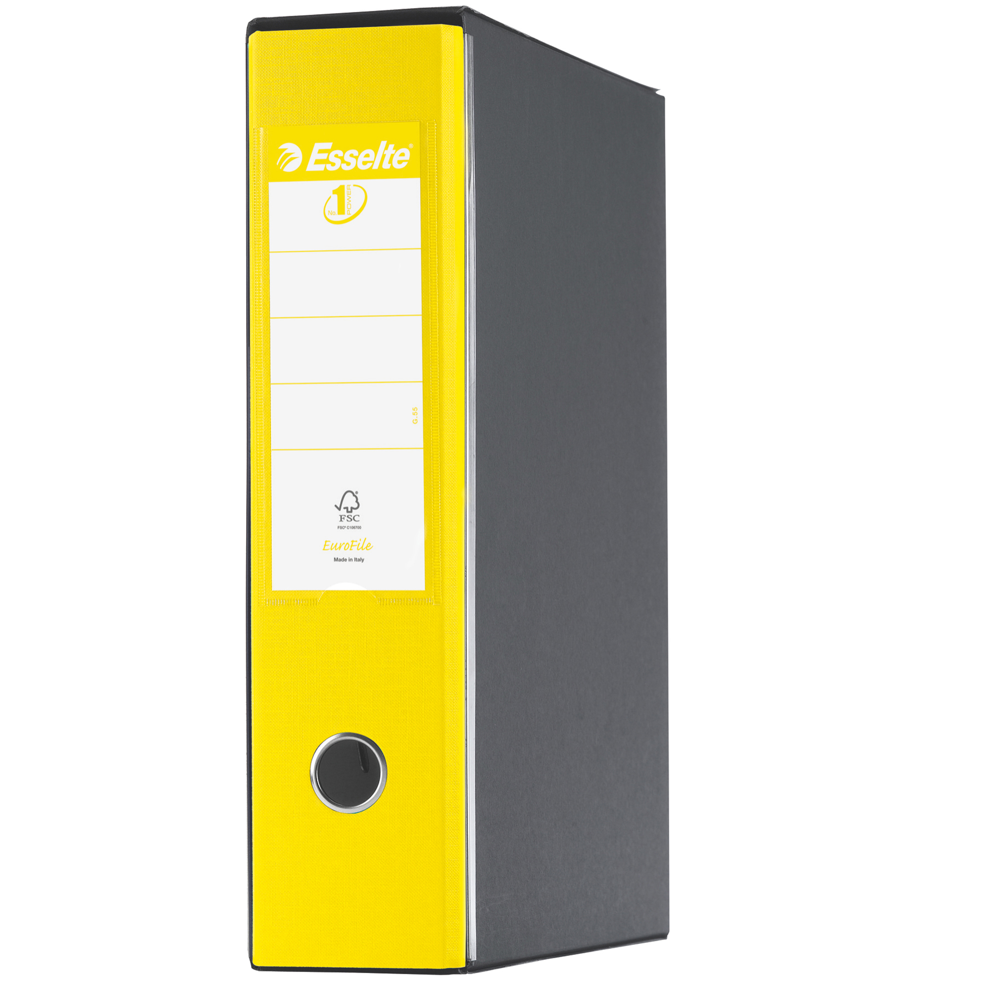 Registratore Eurofile G53 - dorso 8 cm - commerciale 23x30 cm - giallo - Esselte