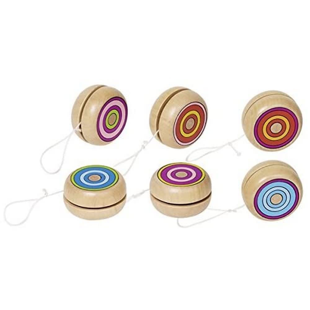 Yo-yo in legno facce colorate