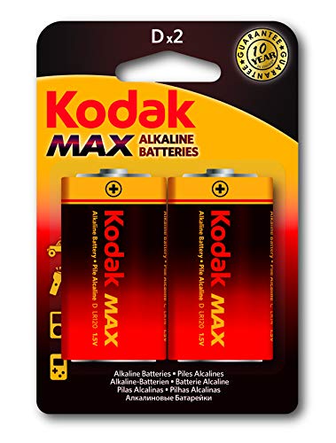 Batteria Kodak Max alkaline torcia tipo d pz.2