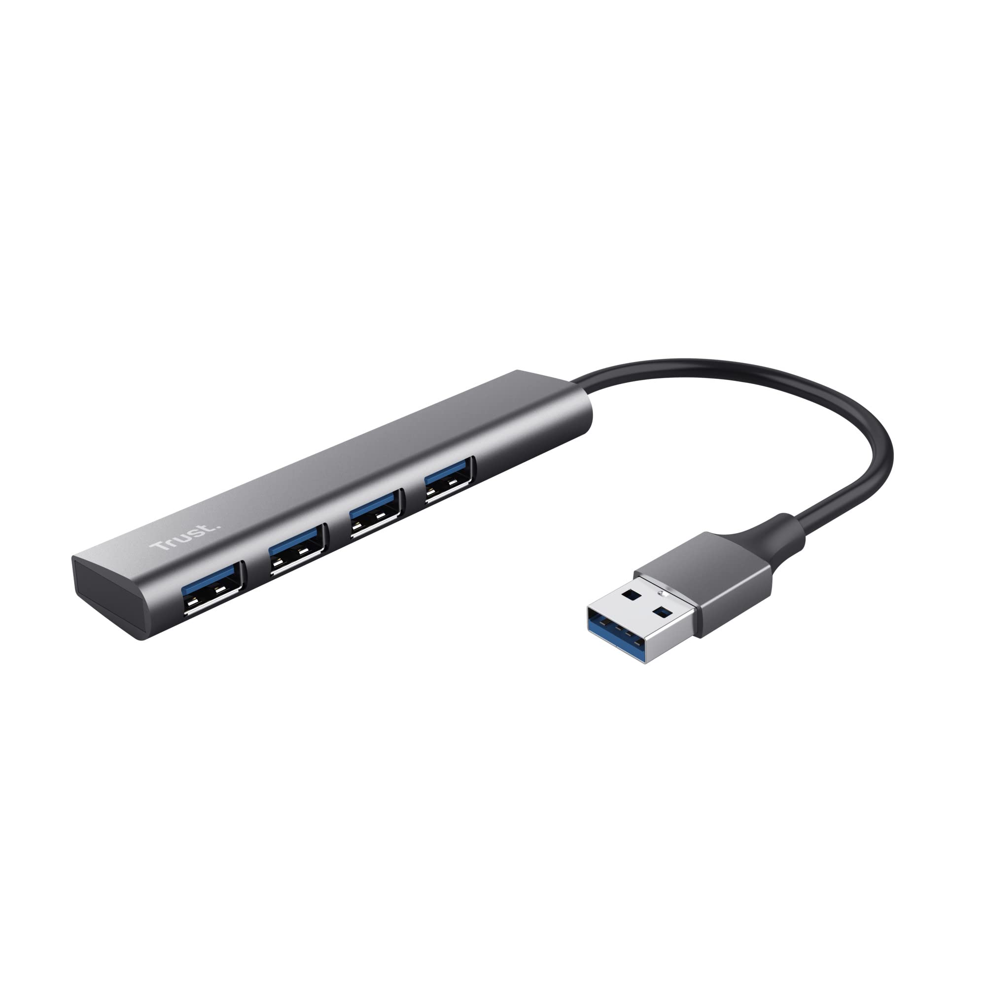 Hub USB 4 porta da Trust, connessione multipla per dispositivi per pc o altro dispositivo compatibile con tecnologia usb. 8713439249477 | initpc.it