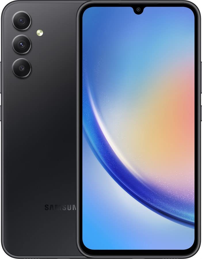 Galaxy A34 EE 5G, dispositivo mobile Samsung con memoria interna di 128 GB e connessione 5G, disponibile in colore Nero. 8806094957013 | initpc.it