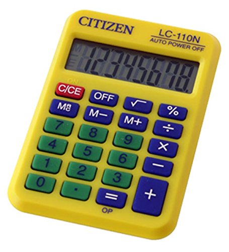 Calcolatrice tascabile Citizen lc-110n 8 cifre colori assortiti