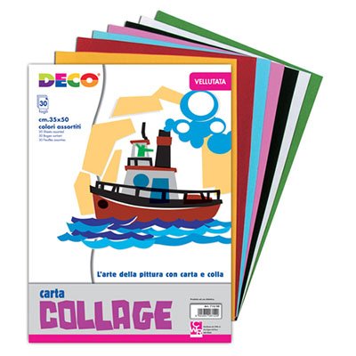 Carta collage velluto album 35x50 fg.30