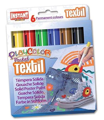 Tempera solida playcolor textil pocket pz. 6 gr.5