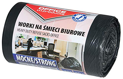 Sacchi dell'immondizia strong Office Product nero 35 l - rotolo da 50 pezzi - 22021213-05