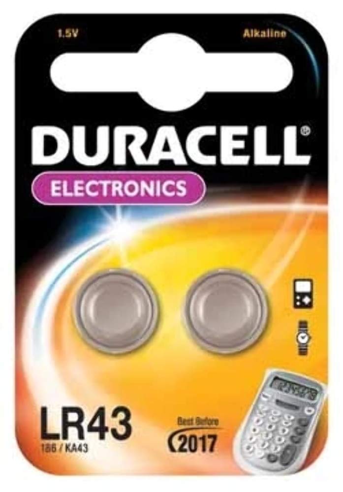 Batteria Duracell plus power pastiglia alcalina LR43 pz.2
