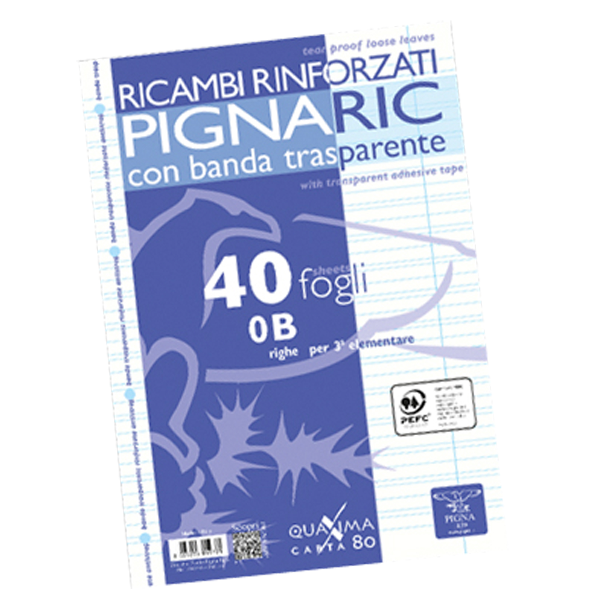 Ricambi a4 80gr forati rinforzati certificati pefc elemento terzo 8005235929180