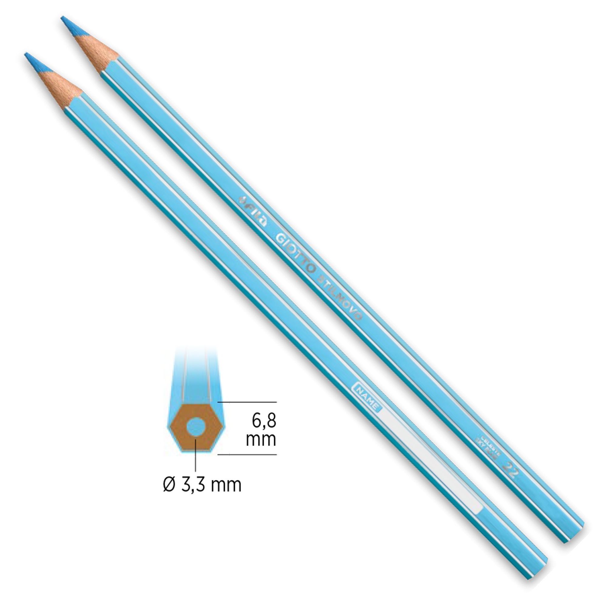 Pastello a cera stilnovo giotto 12 pezzi diametro 3,3 mm lunghezza 8000825019906