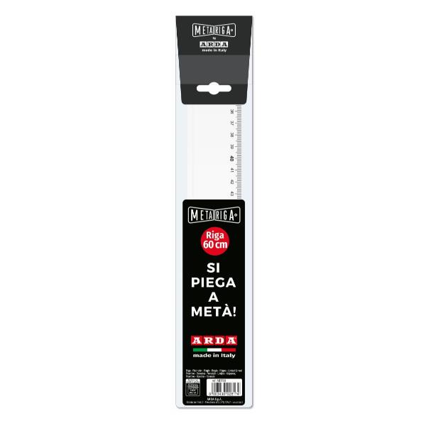 Riga pieghevole in metallo, lunghezza 60 cm, marca ARDA 8003438028174 | initpc.it