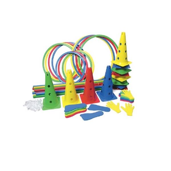 Set di gioco psicomotorio CWR, contenente 72 pezzi assortiti per il miglioramento della coordinazione e della motricità motoria in bambini e adulti. 8004957102628 | initpc.it