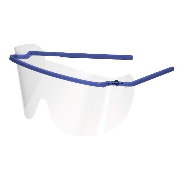 MASCHERINA DI PROTEZIONE OCCHI in plastica blu di alta qualità, marchio Durable, ideale per proteggere gli occhi da polveri, liquidi e altri materiali dannosi. 4005546730707 | initpc.it