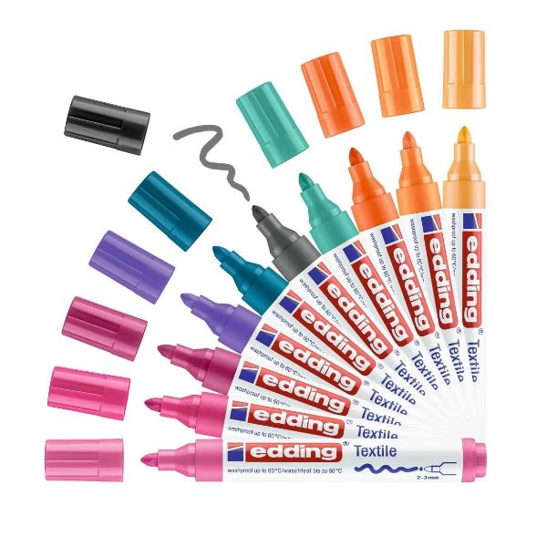 Marcatore a sfera per tessuti e stoffe, colore blu, marca Edding, modello CF10 MARCATORE TEXITIL E4500 COL. 4004764787173 | initpc.it