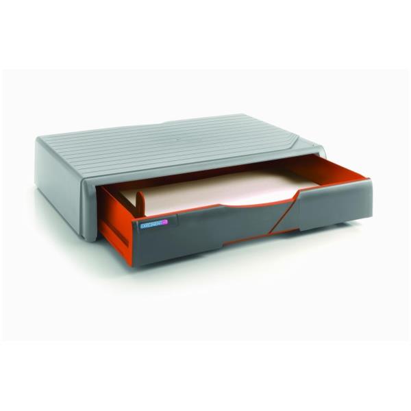 Monitor e stampante fissati, soluzione di posizionamento per monitor e stampanti da scrivania. 8014437020052 | initpc.it