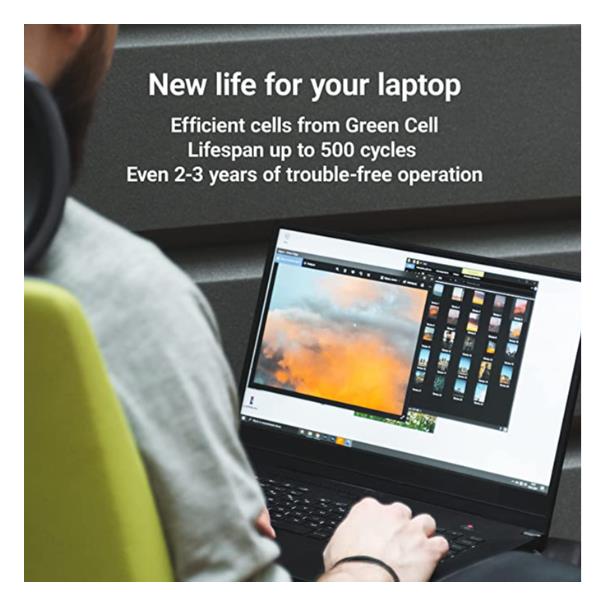 Batteria per laptop Dell, prodotta da Green Cell, compatibile con la serie Latitude. 5902701414108 | initpc.it