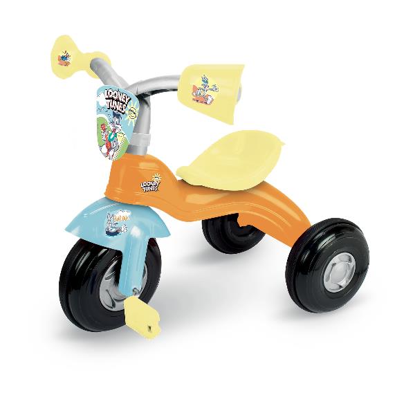 Triciclo Looney Tunes, giocattolo per bambini, colorato e divertente, con disegni dei personaggi della serie animata. Parte integrante di una collezione di prodotti legati ai cartoni animati. 8056379112181 | initpc.it