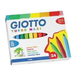 Pennarelli GIOTTO Turbo Maxi punta grossa 5 mm, assortment di 24 pezzi in astuccio. Brand: GIOTTO 8000825453502 | initpc.it