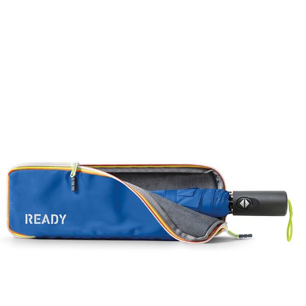 Ombrello con astuccio petrolio e ombrello, marchio In Tempo, accessorio per protezione dal sole. 8029221842475 | initpc.it