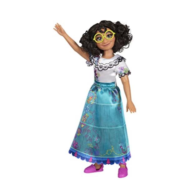 Figura di cera da abbracciare, modellata come Mirabel dalla pellicola Encanto, vestita con un elegante outfit fashion del core, prodotto dal marchio Jakks. 0192995219403 | initpc.it