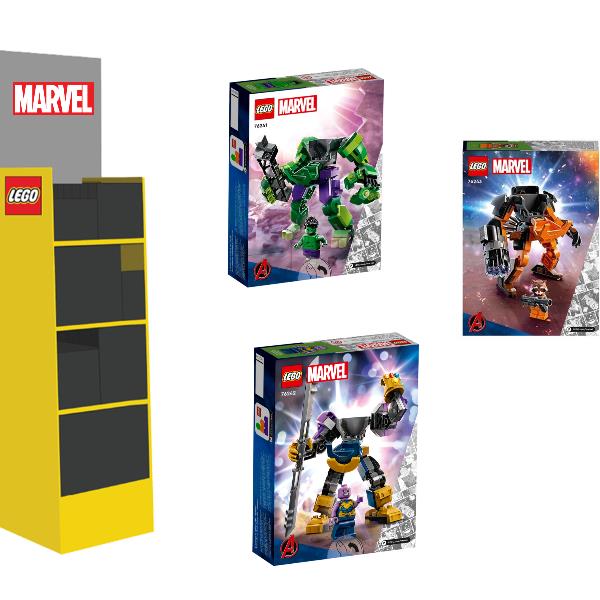 Display dei supereroi LEGO, monoprezzo e accessori per creare avventure a tema. 5702017577968 | initpc.it