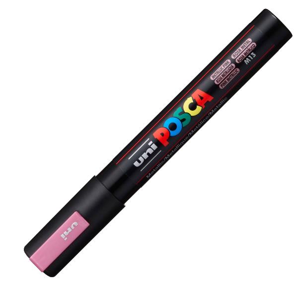 CF6 POSCA MEDIO ROSA METAL, marca Osama, pennello per acrilico o inchiostro waterproof. 4548351026264 | initpc.it