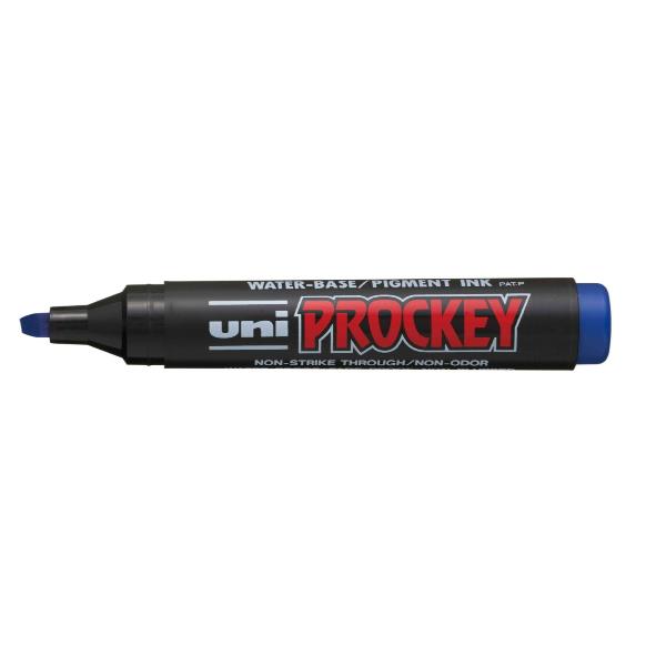 Marker Uni Prockey m126 punta scalpello blu