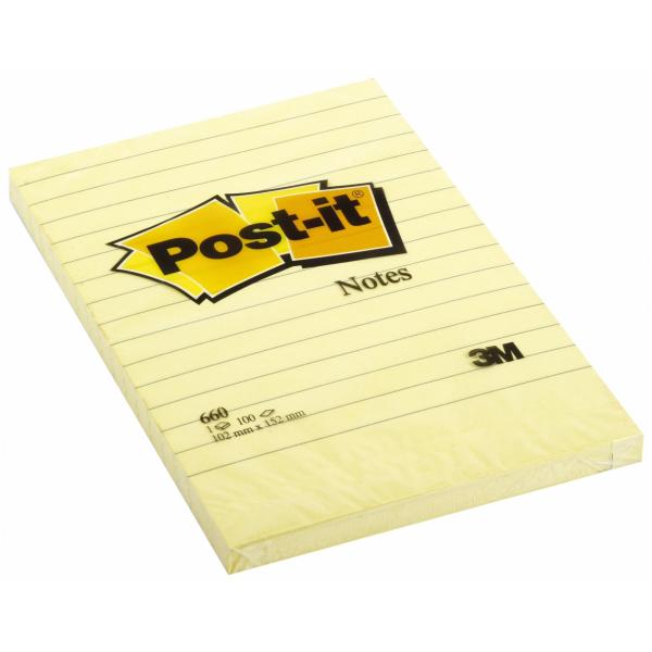 CF6POST-IT LARGENOTE 102X152 RIGHE