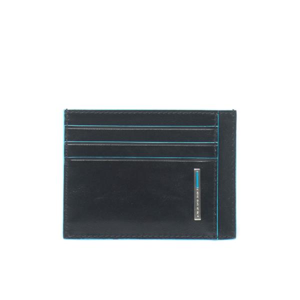 Porta carte in pelle di alta qualità con chiusura lampo e 3 slot per tessere, marchio Piquadro. 8024671451017 | initpc.it