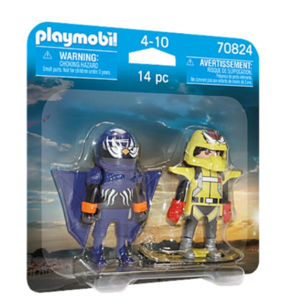 2PK PILOTI AIR STUNT SHOW di Playmobil, set con due piloti e loro aerei da stunt per eseguire acrobazie in volo. 4008789708243 | initpc.it