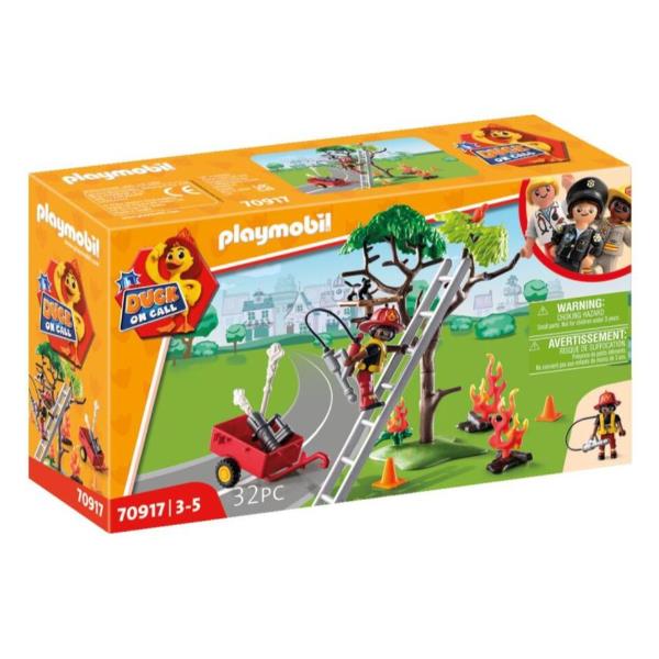 Set di soccorso con auto dei vigili del fuoco, composto da un veicolo ambulanza e un idrofono, marca Playmobil. 4008789709172 | initpc.it