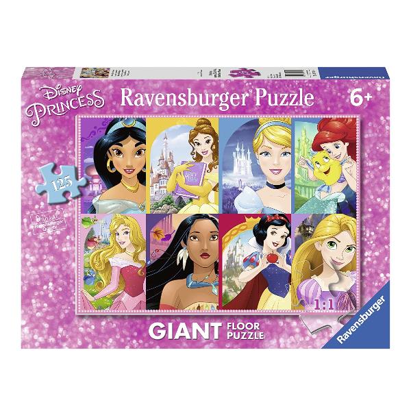 Alt testo: Disegni Disney Princess in formato gigante da colorare per bambini, composto da 125 pezzi, prodotto dalla casa editrice Ravensburger 4005556097890 | initpc.it