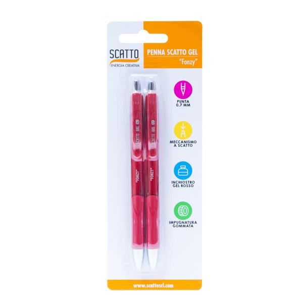 CF2PZ PENNA  SCATTO GEL 0 7MM ROSSO