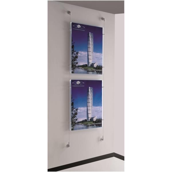 KIT CAVETTI PER PANNELLI AVVISI DI SICUREZZA, 2 portavisi fissi con cavetto in alluminio. 8010026008869 | initpc.it