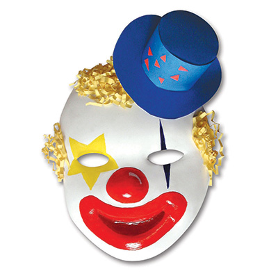 Maschera da decorare cm.15x20 clown
