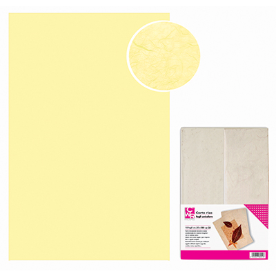 Carta riso gr.25 foglio cm.70x100 giallo pallido