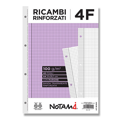 Ricambio rinforzato gr.100 A4 fg.40 Notami 4f