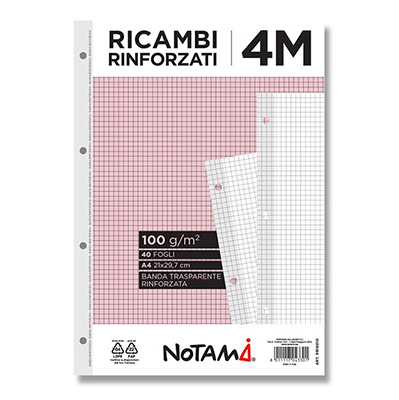 Ricambio rinforzato gr.100 A4 fg.40 Notami 4m