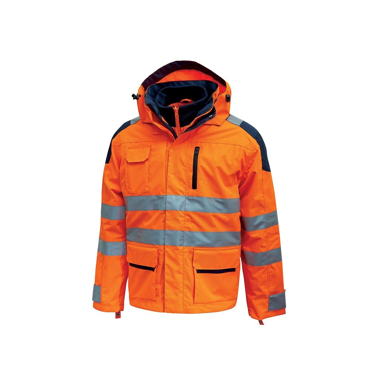 Giacca parka alta visibilita backer arancione fluo tg.l