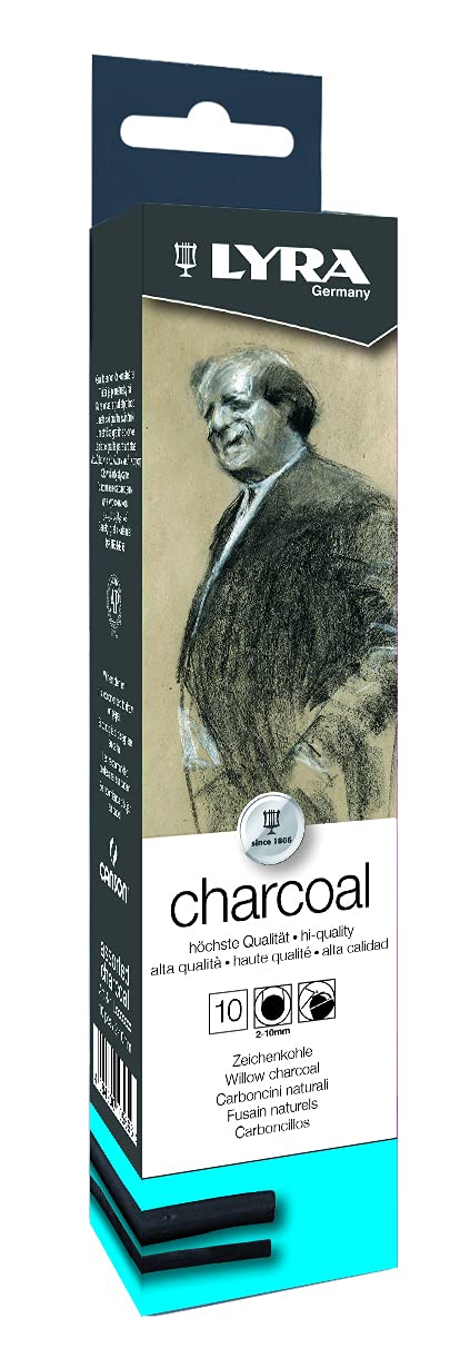 Carboncini Lyra charcoal assortiti 7-9mm pz.10