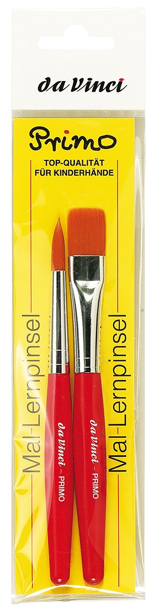 Pennelli Primo fibra sintetica set pz.2 col rosso