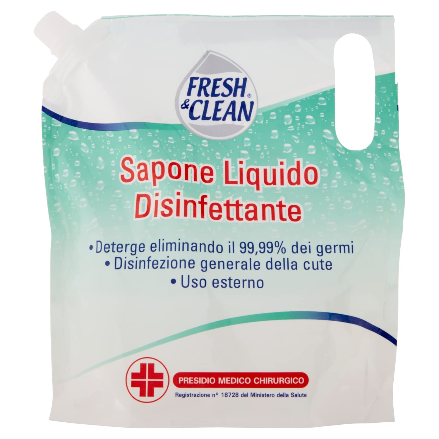 Ricarica sapone liquido disinfettante fresh&clean ml.750 pmc