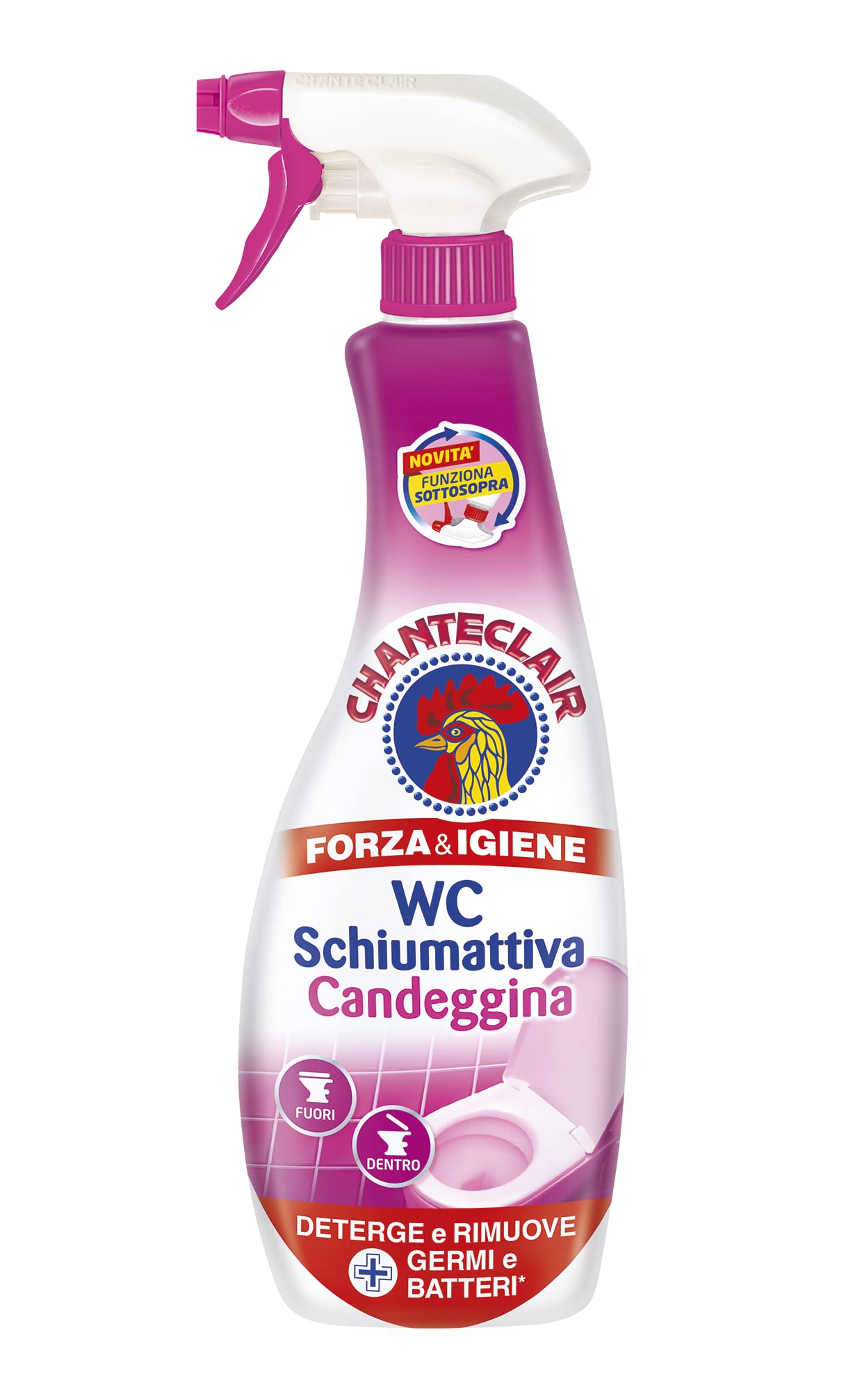 Chanteclair wc candeggina attiva spray 625 ml pulizia completa 8015194526245