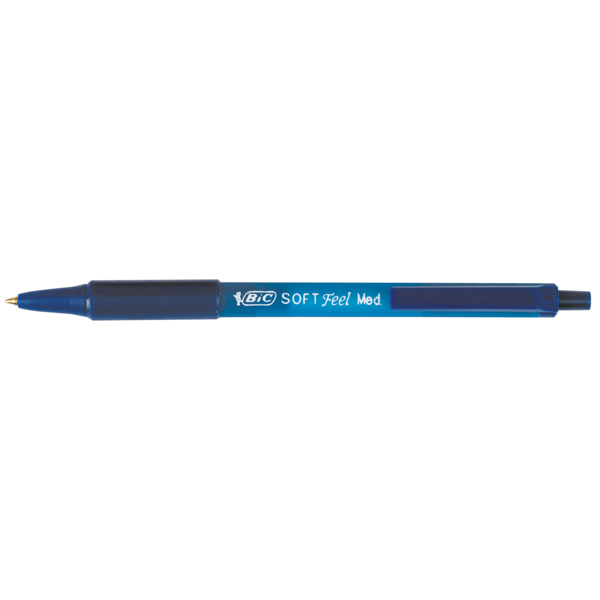 Penne a sfera a scatto Soft Feel - punta 1,0mm - blu - Bic - conf. 12 pezzi