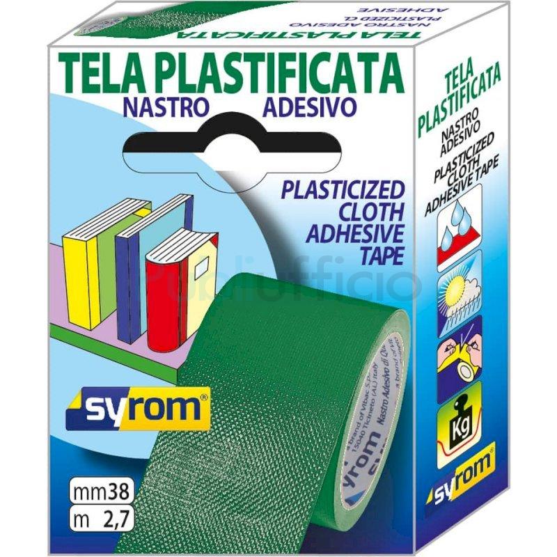 Nastro adesivo in tela verde 38mmx2.7m alta resistenza 8007717075750