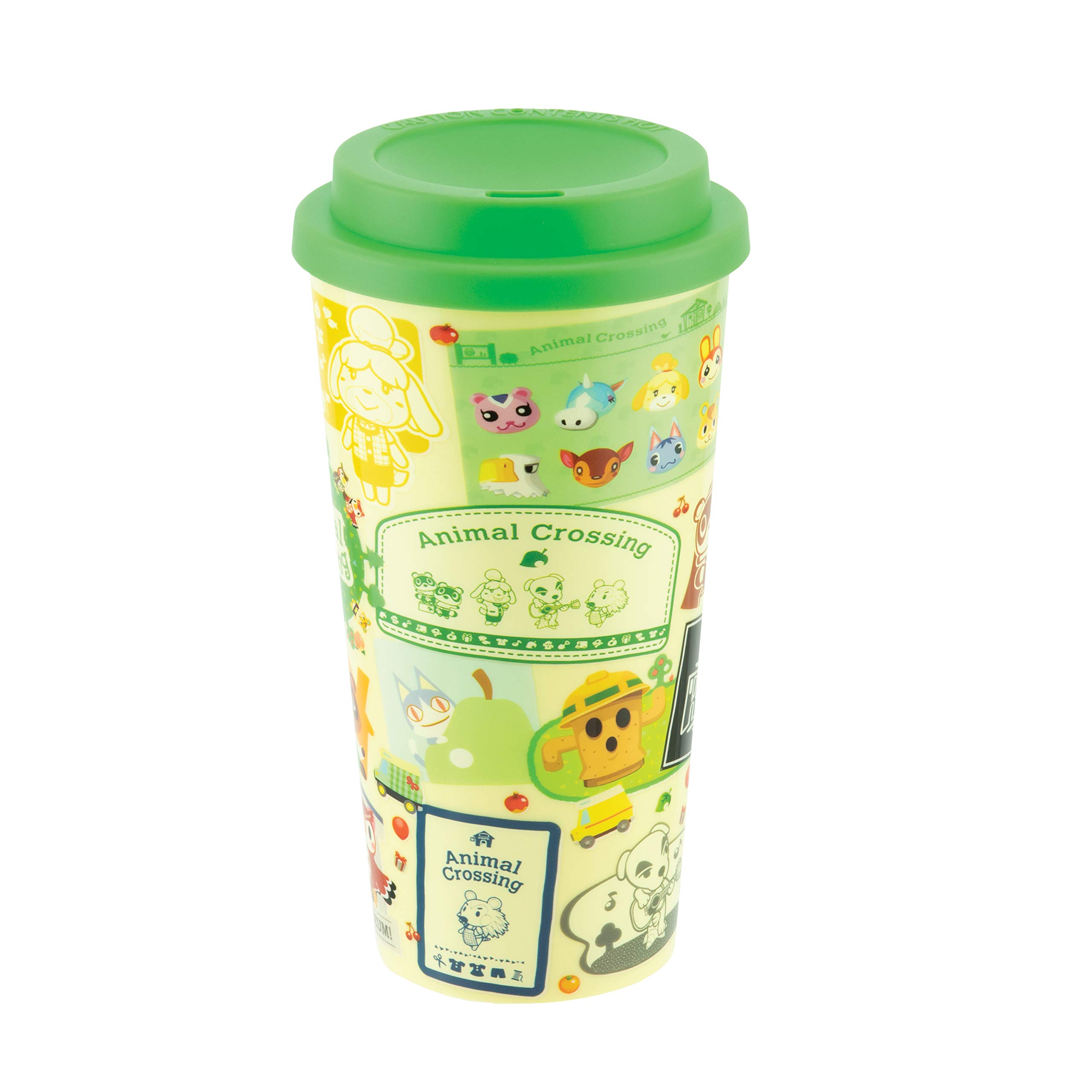Tazza da viaggio animal crossing in plastica con personaggi 5055964763756