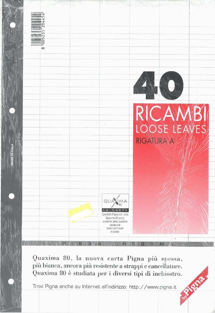 Ricambio quaxima bianco gr.80 fg.40 A4 a