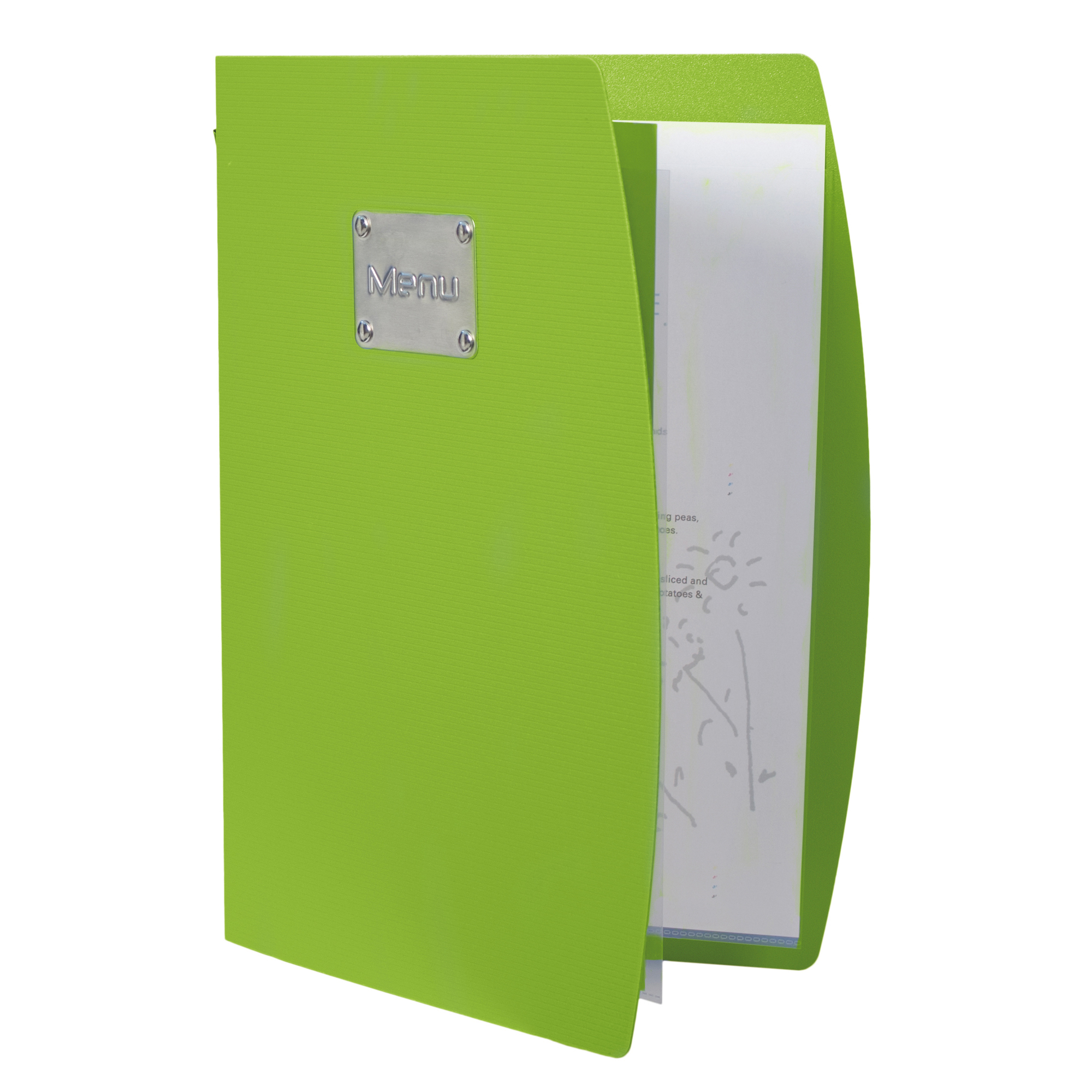 Portamenù rio a4 verde 24x34 cm con inserto doppio e securit 8718226497598