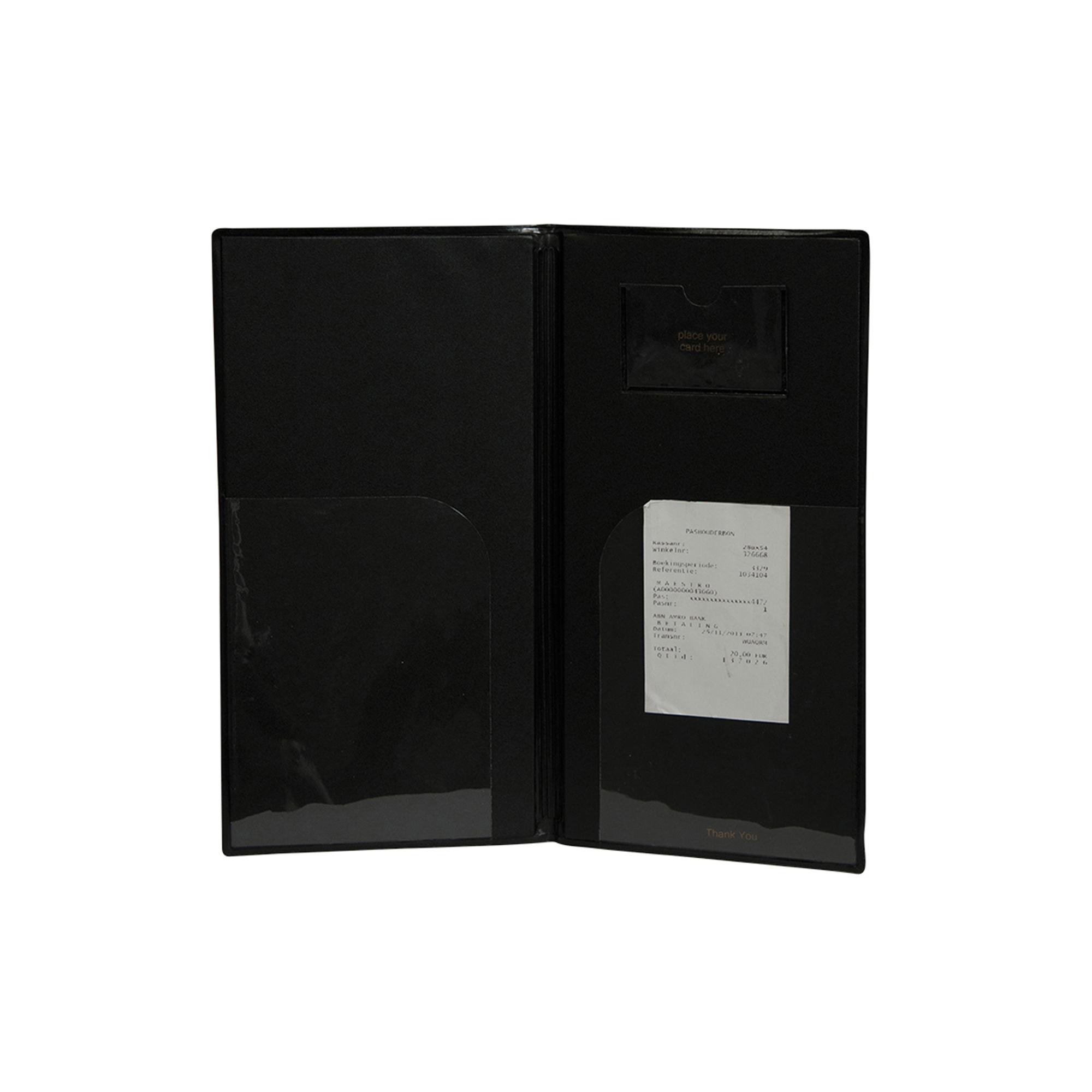 Portaconto Basic - 13x23 cm - PVC - nero - 4+2 buste fisse incluse - Securit