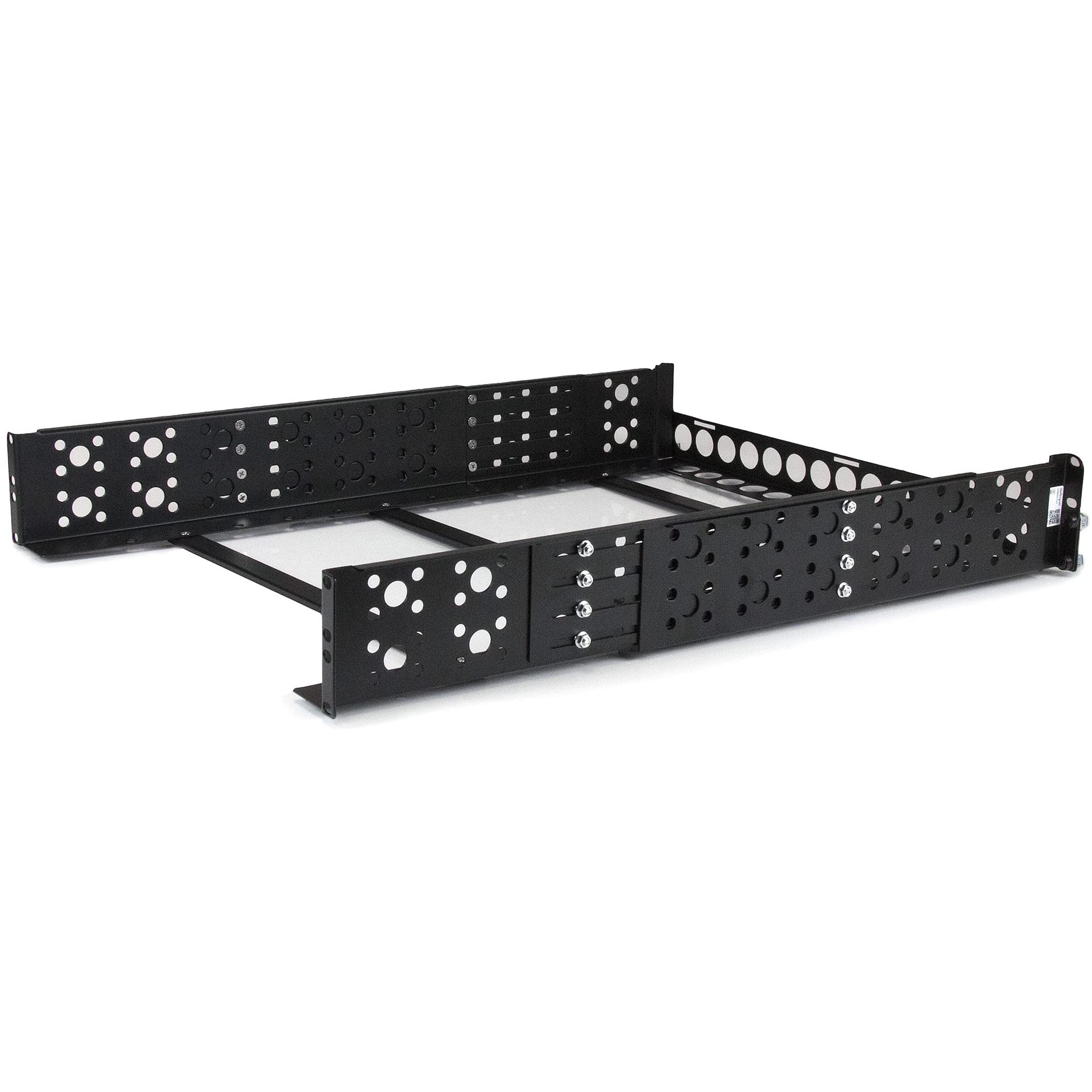 Staffe universali regolabili per rack da 19 pollici in acciaio 2u nero 0065030845625